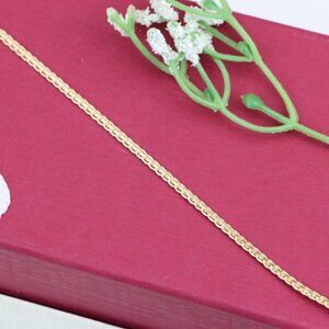 "Minimal Chain Rose Gold Bracelet in High Polish Finish, XPBL1085